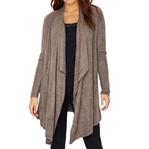 BAREFOOT DREAMS Bamboo Blend Cozychic Lite Calypso Wrap Brown‎ Womens Size S/M - Picture 1 of 12